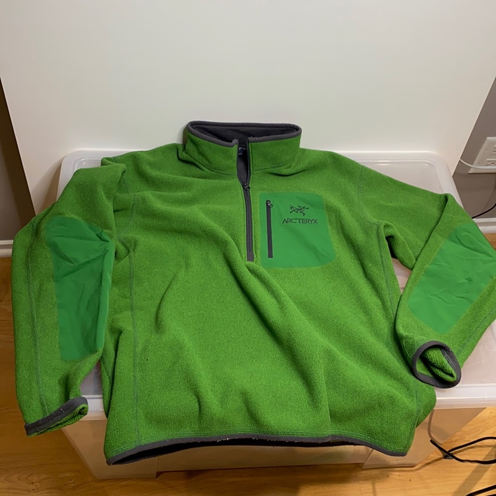Arc’tertx Men’s Size L Green Apache AR Zip Sweater Sweatshirt Pullover
